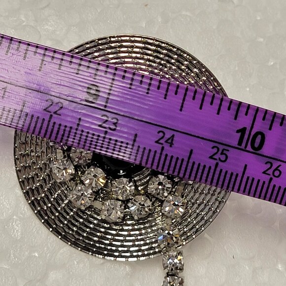 Adjustable Silver Crystal Flamboyant Cocktail Ring - Picture 8 of 9